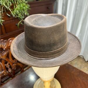 Henschel Hat Co. Brown Leather Hat